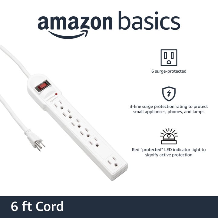 A Surge Protector_ AmazonBasics 12-Outlet Power Strip