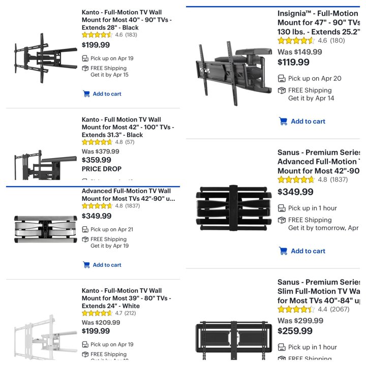 Best TV Wall Mounts at Walmart Near Me_ Prices _ Reviews