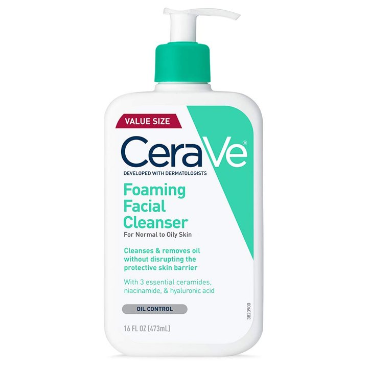 CeraVe Foaming Facial Cleanser - 16oz for Daily Face Washing_ Normal to Oily Skin