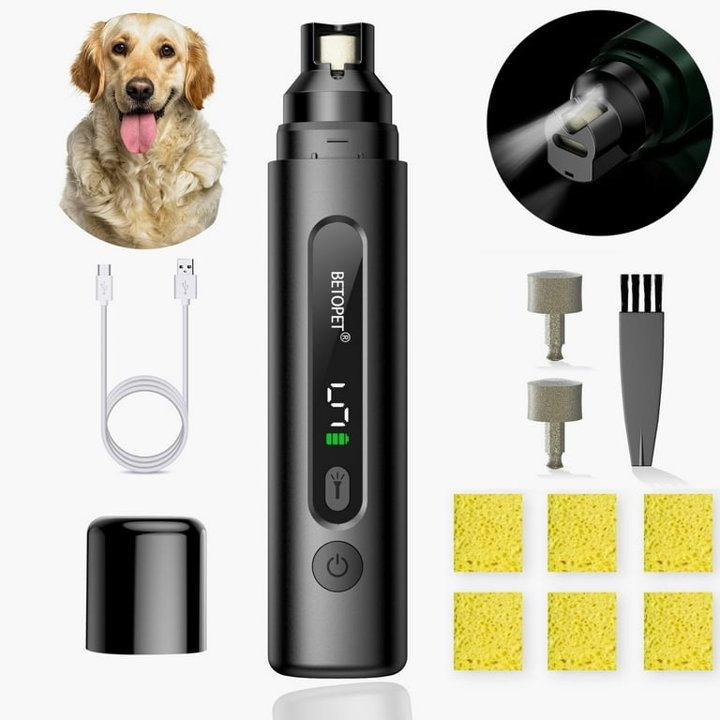 Electric Pet Nail Grinder by Hertzko - A Safe and Easy Solution for Your Furry Friend_s Grooming Needs