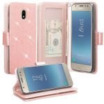 Glitter_rose_gold_phone_case_with_wallet_and_kick_stand_for_j7_crown