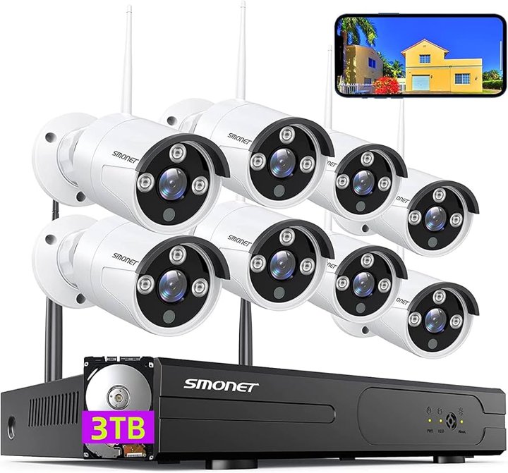 Home Wireless Security Video Camera System Surveillance - 720 HD Night Vision App