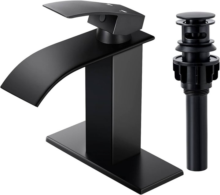 Modern Waterfall Sink Faucet Single Handle Mixer Tap for Bathroom Kitchen - _19_99