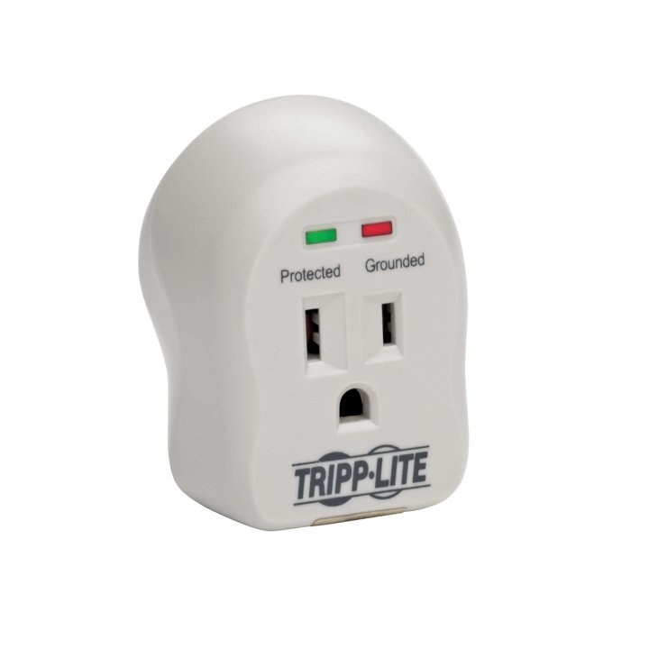 Tripp Lite 1 Outlet Portable Surge Protector Power Strip_ Direct Plug In