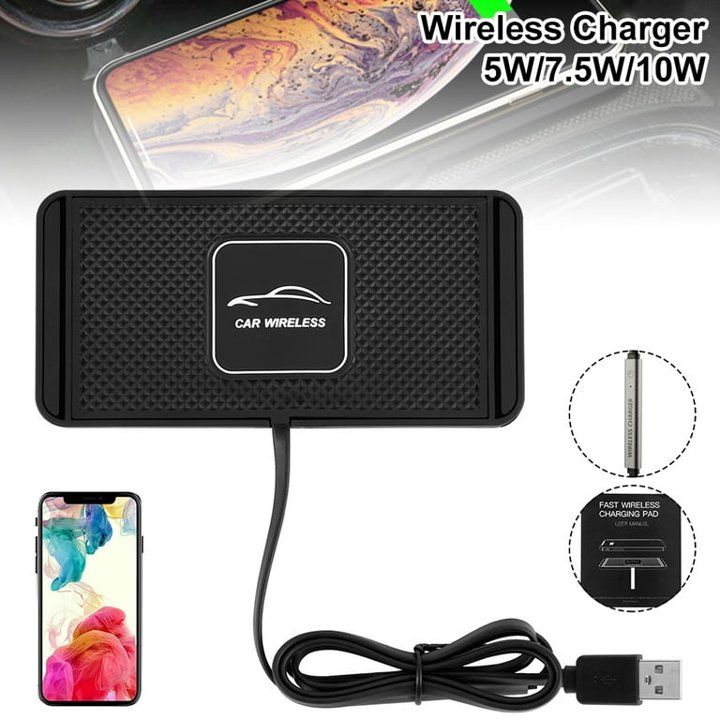 car charging qi wireless charger pad stand dashboard