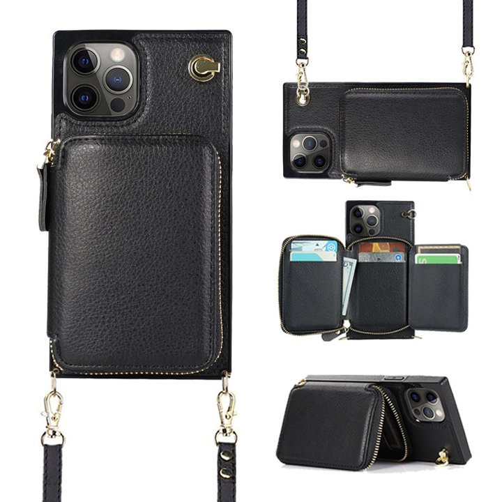 crossbody zippered credit card wallet with phone case