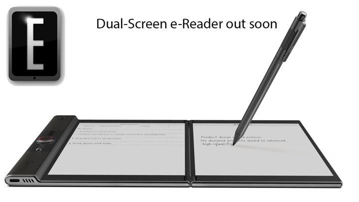 dual screen e-ink reader