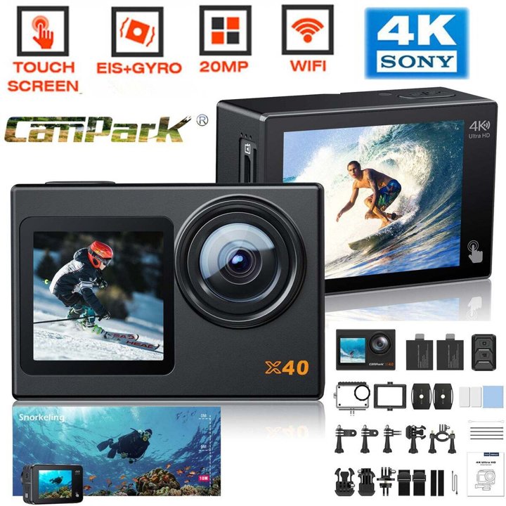 4k hd action sport wifi camera gopro style waterproof sony lens bundle