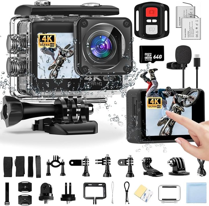 4k hd action sport wifi camera gopro style waterproof sony lens bundle