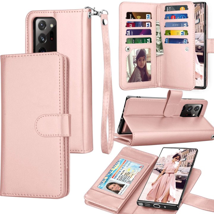 note 5 wallet phone case with removeable phone case