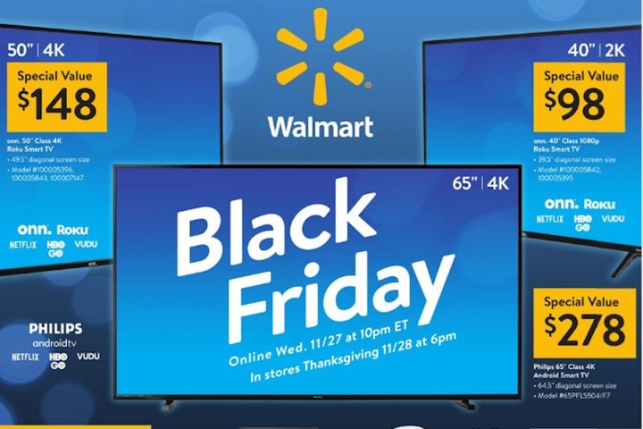 walmart black friday tv deals 2025