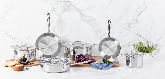 All-Clad D5 Stainless Steel 5-Piece Cookware Set_ Elevate Your Culinary Experience