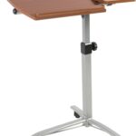 Angle_height_adjustable_rolling_laptop_desk_cart_over_bed_hospital_table_stand