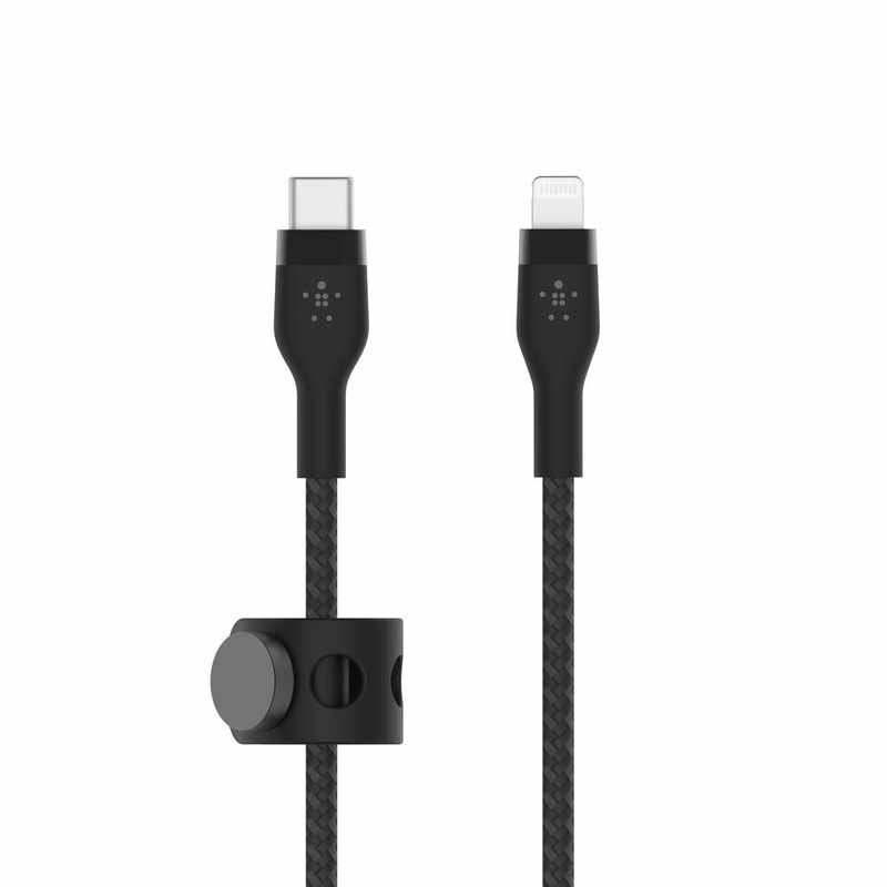 Belkin BoostCharge USB-C Cable with Lightning Connector _ Strap_ 4 ft_1_2m
