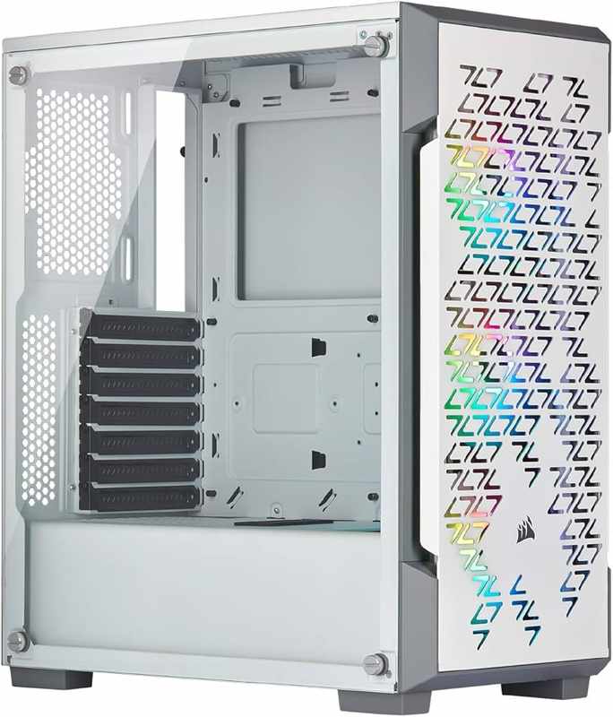 Mid-Tower Smart Case_ Corsair iCUE 220T RGB Airflow Tempered Glass White