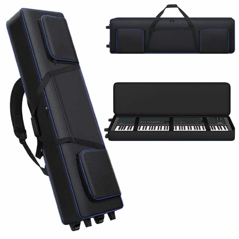 Portable 61 Key Keyboard Bag with Wheels