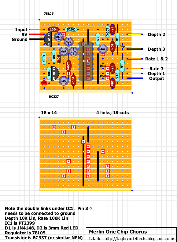 Schematic of a Chorus Pedal