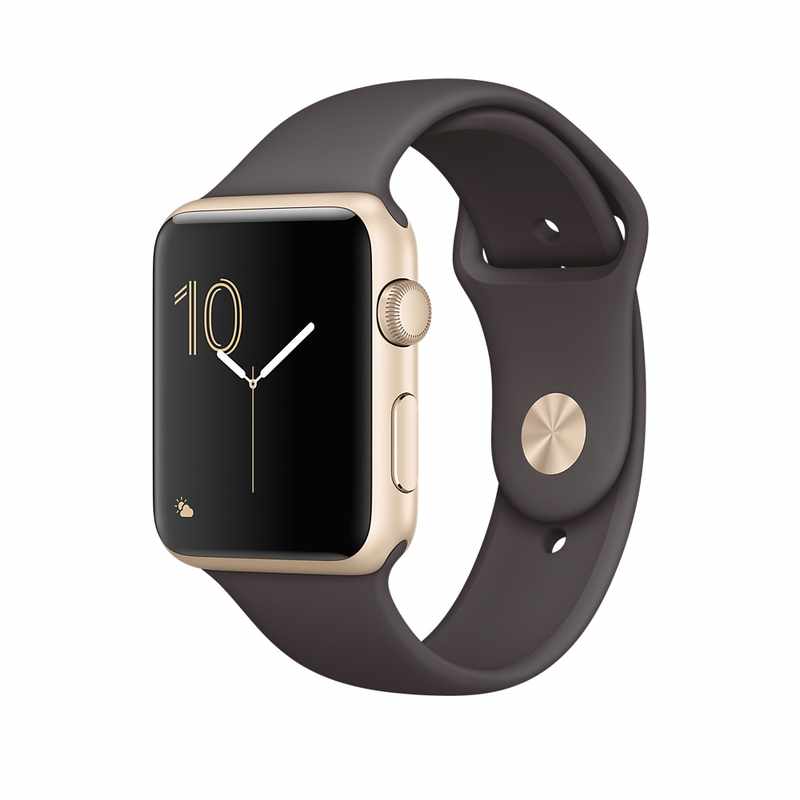 Apple Watch Series 1 Smartwatch - 42mm_ Gold Aluminum Case_Cocoa Sport Band