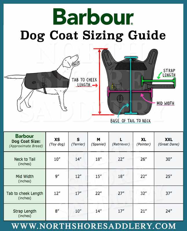 Barbour Dog Coat Sizing Chart