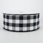 Black_and_white_buffalo_plaid_wired_ribbon