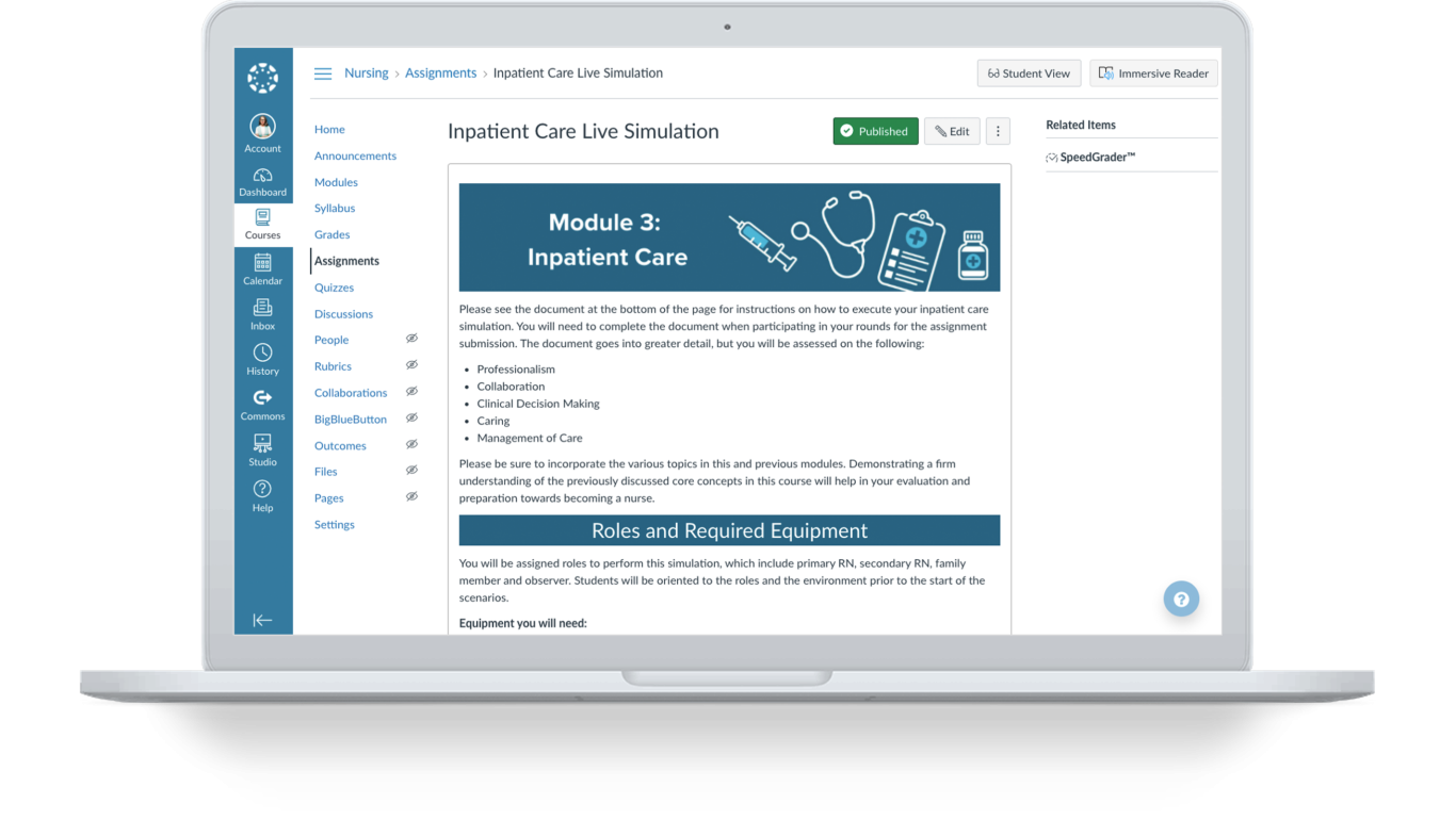 Canvas Instructure Student