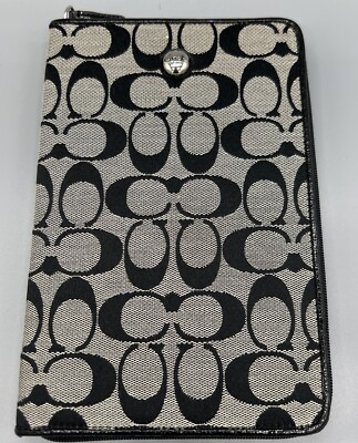 Coach Mini Signature Black Tablet Sleeve Case Holder Bag