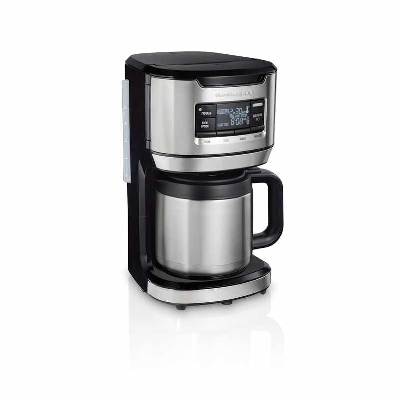 Hamilton Beach 46205 12-Cup Programmable Coffee Maker_ Stainless Steel_Black