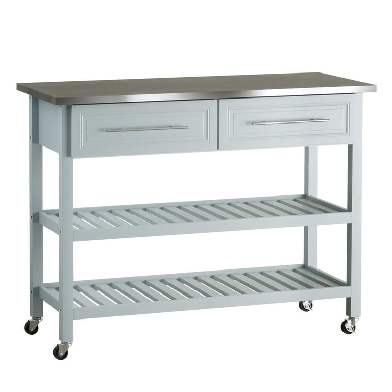 Modern Homcom Kitchen Island with Stainless Steel Top_ Boost Your Cooking Space