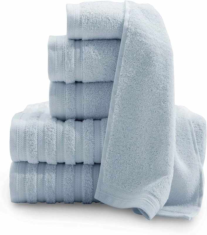100_ Turkish Cotton Pure Elegance 6-Piece Baltic Linens Bath Towel Set