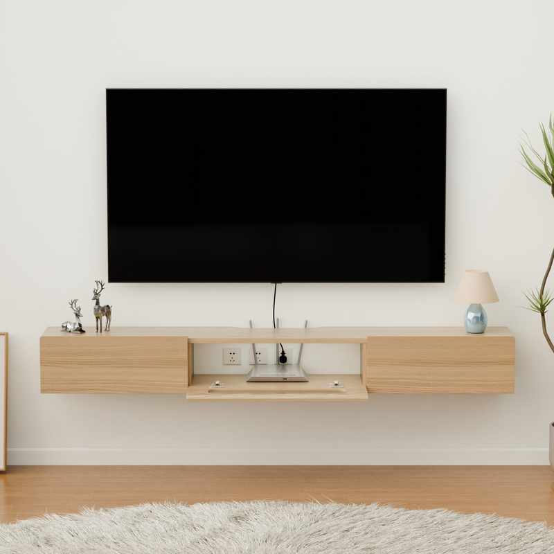 Wall Mount Floating Shelves for Underneath Big Screen TVs