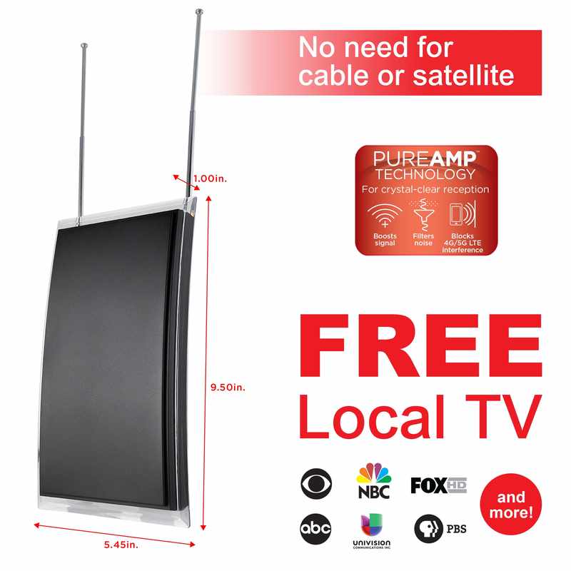 Walmart Indoor Amplified TV Antenna for Clear Signal Reception