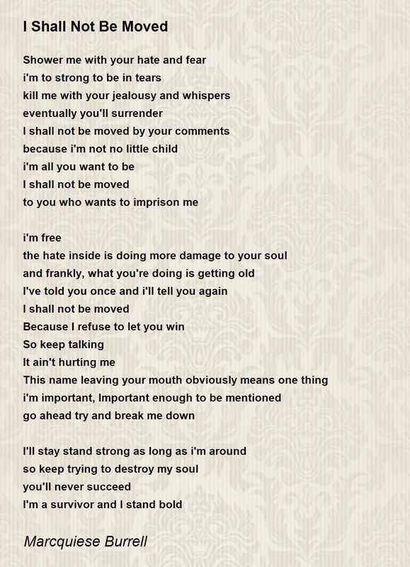 i Shall Not Be Moved_ Poetry Collection