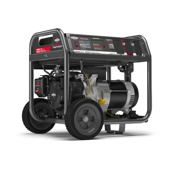 Powerful 5_500-Watt Gasoline Powered Recoil Start Portable Generator with Briggs _ Stratton Engine